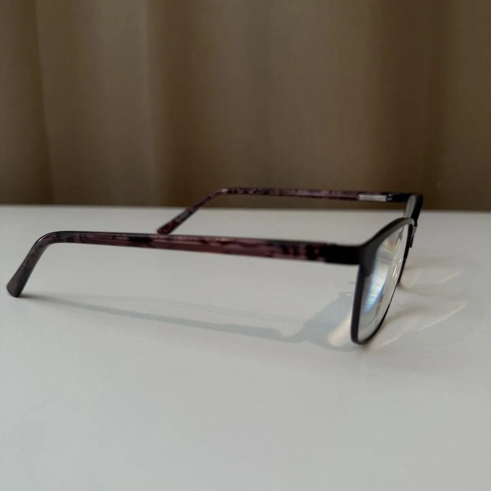 Foster Grant Design Optics Purple Rectangle Cat Eye Reading Glasses +2.00 LO0921